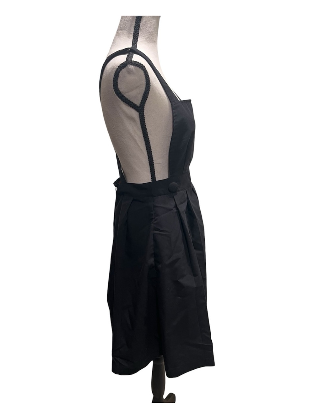 MODCLOTH Pleated Overall Jumper Dress Size Small - Picture 2 of 6
